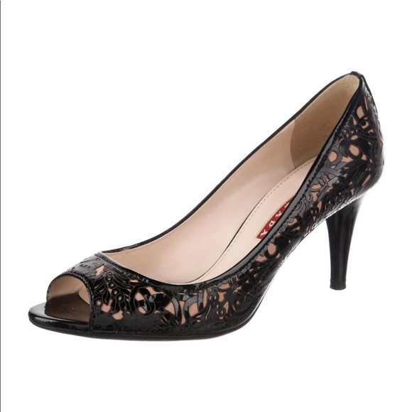 Prada Shoes - Prada Peep Toe Pumps